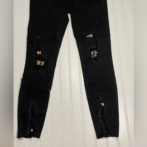 NWT Judy Blue Leopard Patch Skinny Black Jeans - Picture 8 of 10